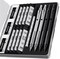 4PCS Metal Mechanical Pencils Set with Case, 0.5mm & 0.7 mm Artist Pencil with 8 Tubes (480PCS) HB Lead Refills, 3 Erasers,9 Eraser Refills For Writing Drafting, Drawing, Black&Silver